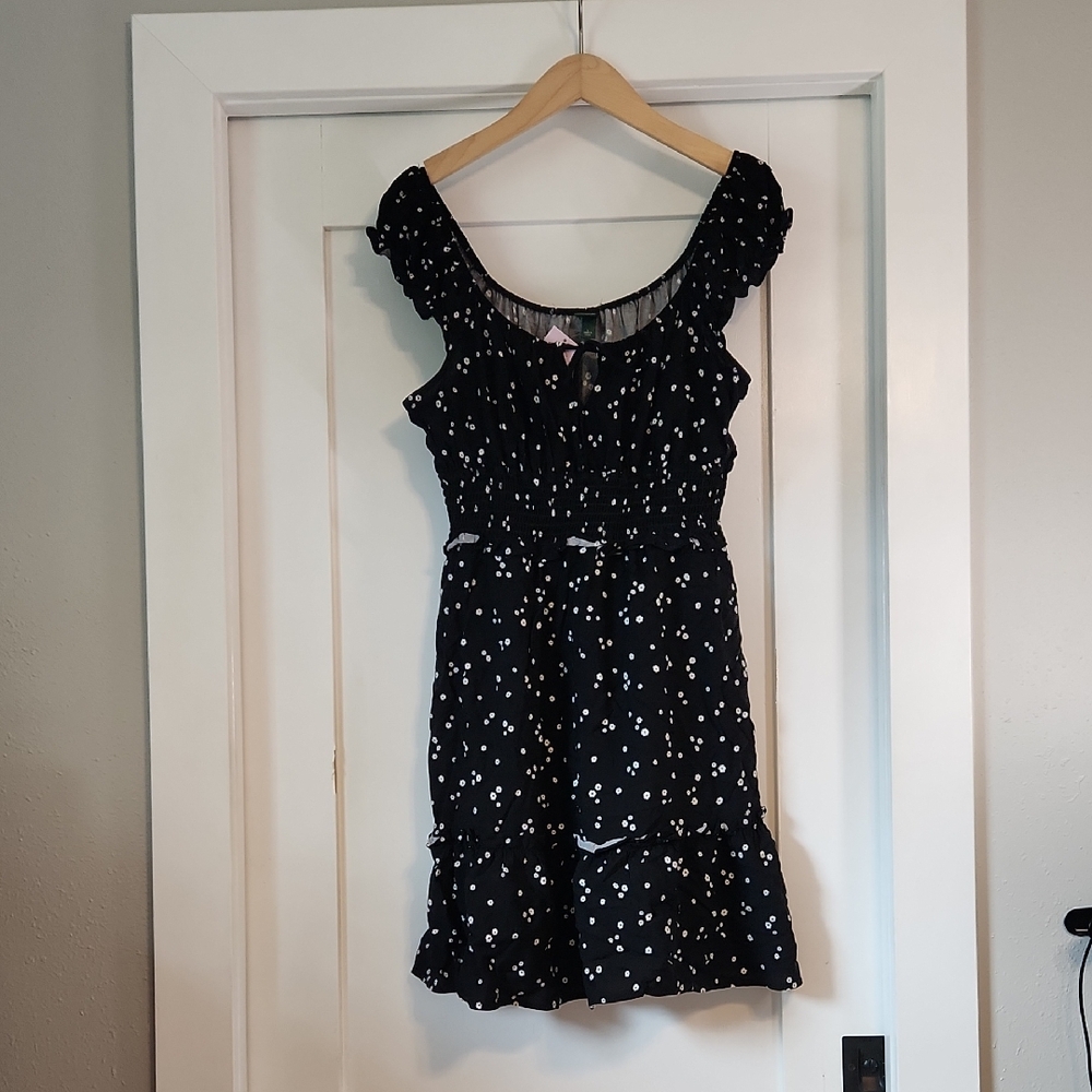 Wild Fable Black and White Floral Midi Dress